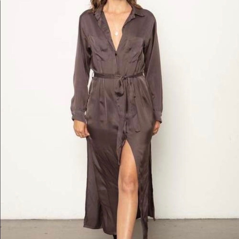 Stillwater Darrian silky shirt dress